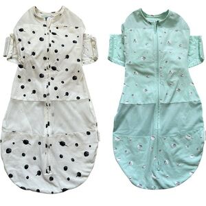 Happiest Baby Snoo Sleep Sack Organic Cotton Size L 4-6 Month Lot Of 2 Planets